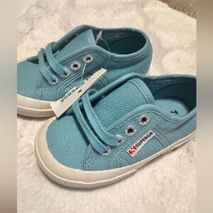 Superga Kids Aqua Canvas Sneakers